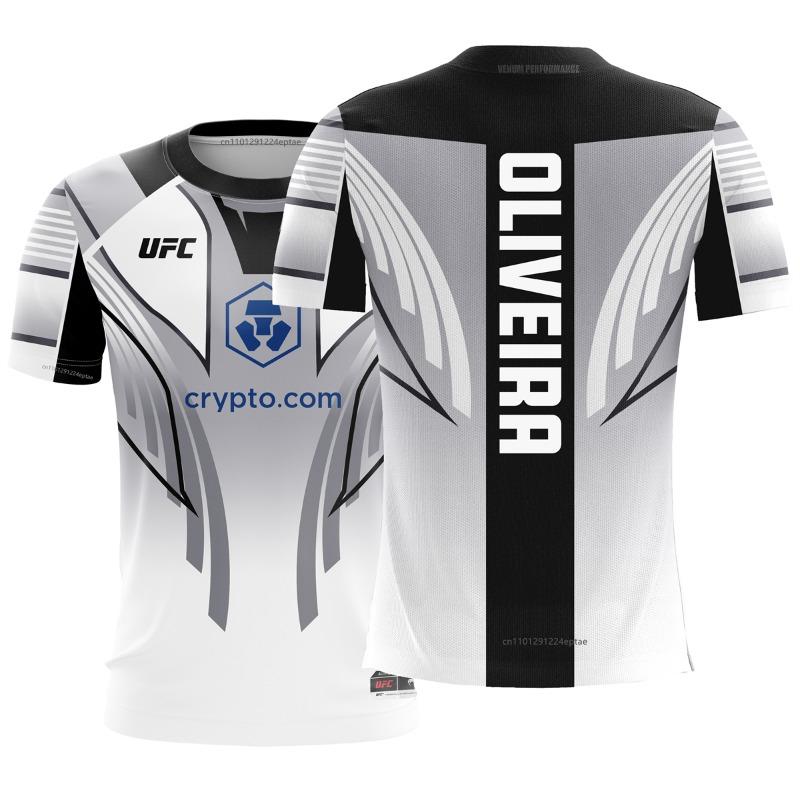 

UFC MMA Oliveira T-shirts Brazilian Mixed Martial Artist Men s Fight Night Champion Jersey Summer Male GYM Breathable Tees Tops XXS