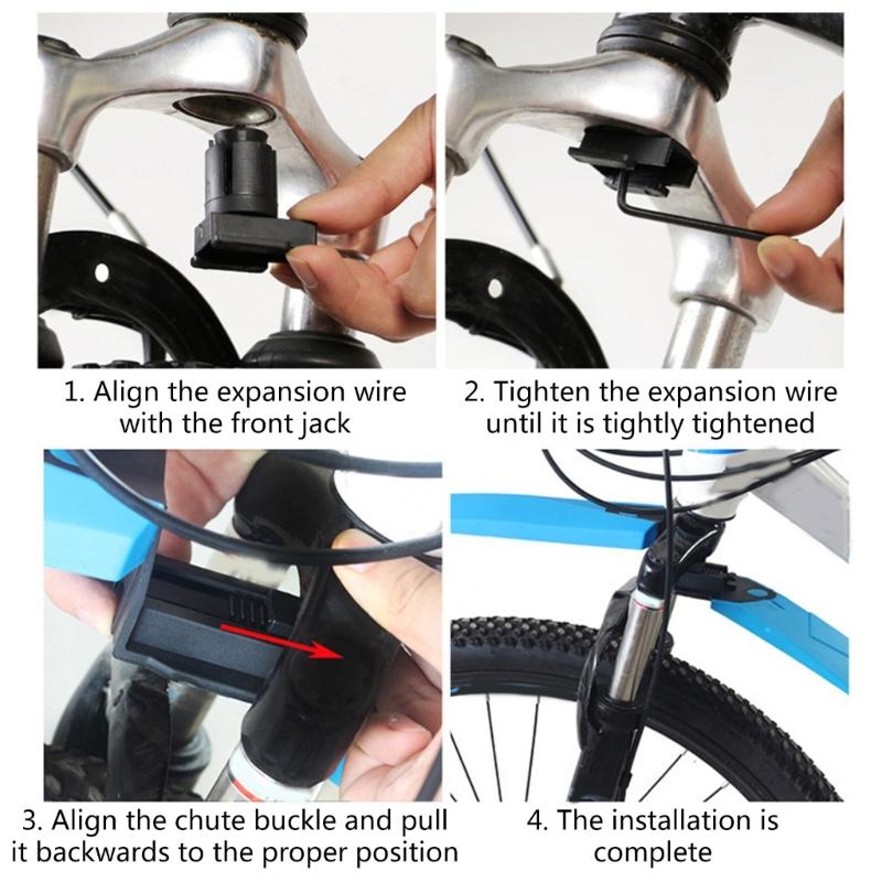 Bike Mudguard Set Bicycles Mudguards Portable Adjustable Bike Mud Flap Front & Rear Mud Guard for MTB Mountain Road Bike