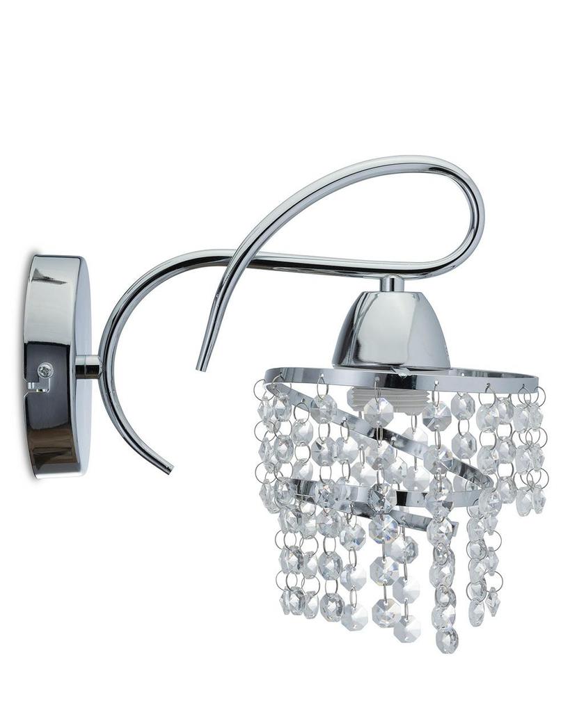 Kinkiet Kryształowy Crystal Srebrny