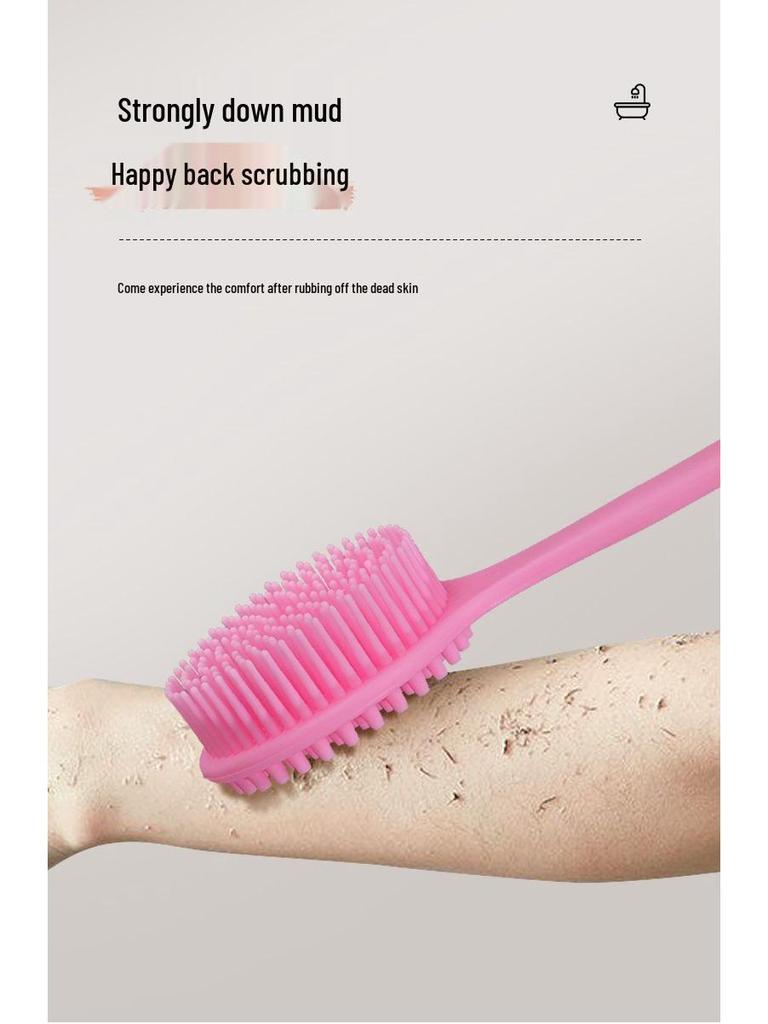 Long-Handle Soft Bristle Double-Sided Back Scrubber