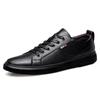 Leather Men Shoes Fashion Mens Sneakers Trend Casual Flats Italian Breathable Leisure Male Non-Slip Soft Footwear Rubber Shoes