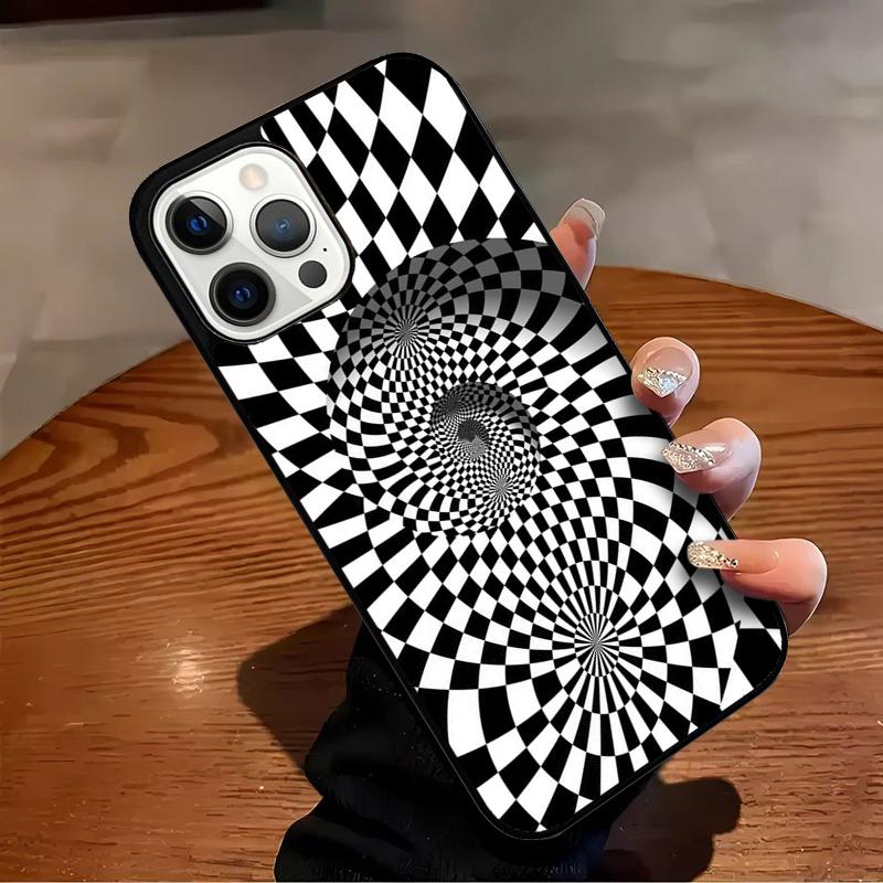 Optical Illusion Print Phone Case For iPhone 17 Air 16 15 14 13 12 11 Pro Max Max Plus Bumper Case Cover