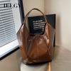 Hand-Carry Shiny Tote Bag Korean Version Trendy Large-Capacity Fashion Shoulder Bag Work Commuter Female Bag