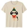 Shih Tzu Dog Christmas Holidays Unisexs TShirt Unisexs Tee Graphic Unisex Top