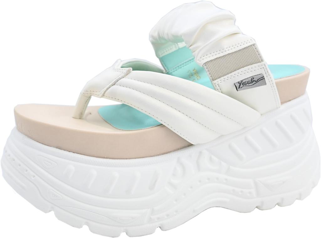 Yosuke Women's Off-White Sandals, Size 23.5cm, 4460064