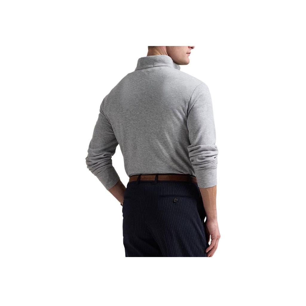 Polo Ralph Lauren Embroidered Pony Jacquard Quarter-Zip Pullover Polo Shirt Men tops 710964531-002