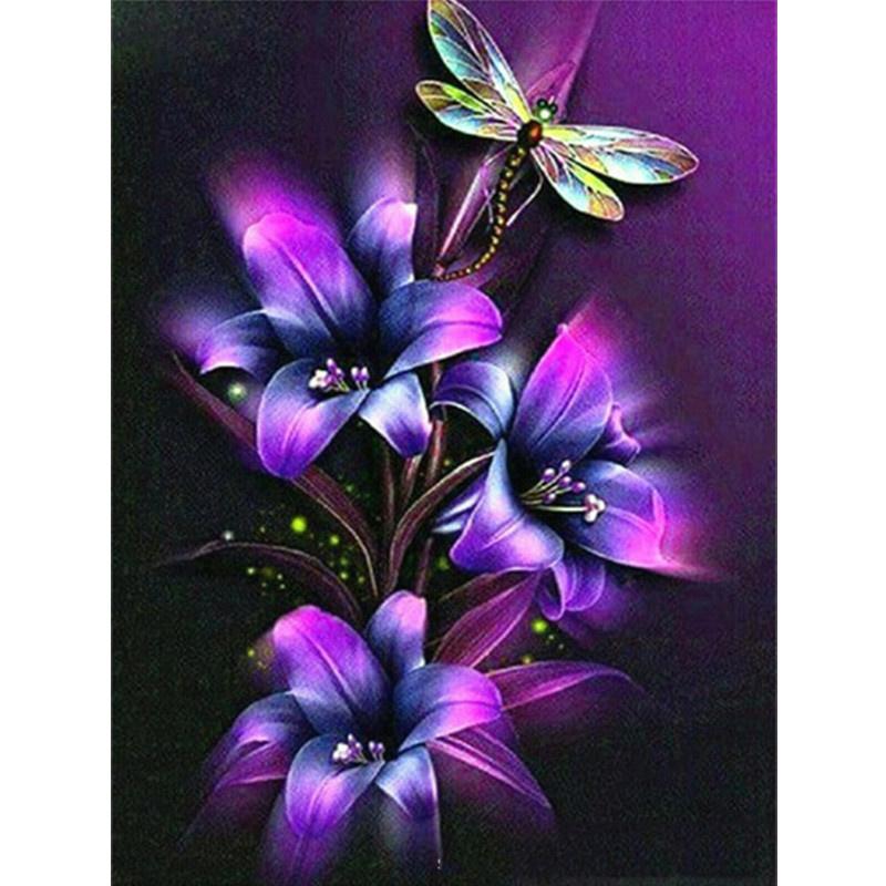 5D DIY Diamond Painting Pretty Butterfly Flower Art Diamond Embroidery Cross Stitch Kit Full Rhinestone Mosaic Home Decor