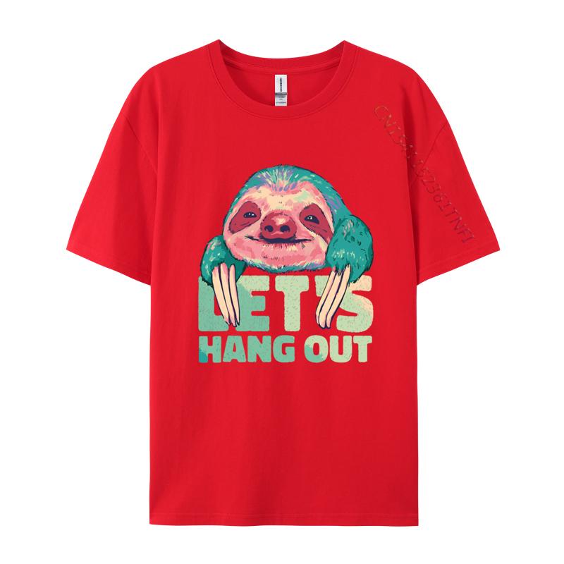 Sloth Face Claws Sleeping Lounging Tshirt Unisex Cotton Tshirts Classic Casual Tee Slim Fit Shirts Unisex Graphic