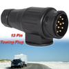 Spina per Rimorchio a 13 Pin 12V Durevole Connettore Elettrico a 13 Poli per Cablaggio Caravan Adattatore Presa per Barra di Traino Accessori per Auto Camion Camper