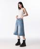 MUSINSA STANDARD WOMAN Women'S Big Brush Wide Bermuda Denim Pants [Light Indigo]