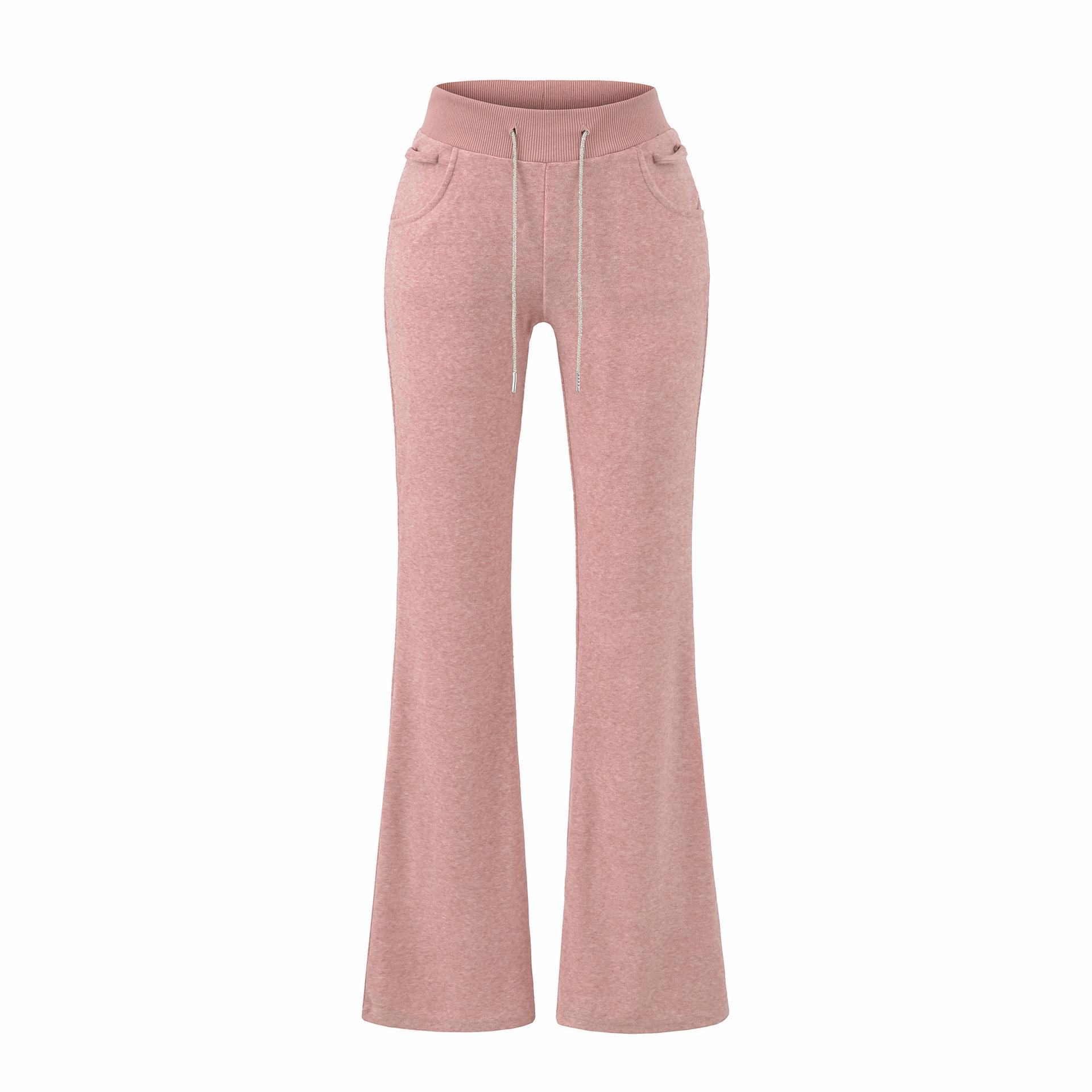 2026 Women s Chic Waist-Cinching Diamond Hooded Cardigan & Micro-Flare Pants Set Small