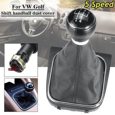 Car 5/6 Speed Gear Shift Knob Lever Stick Gaiter Boot Cover For VW For Golf 5 Jetta 2005-2010