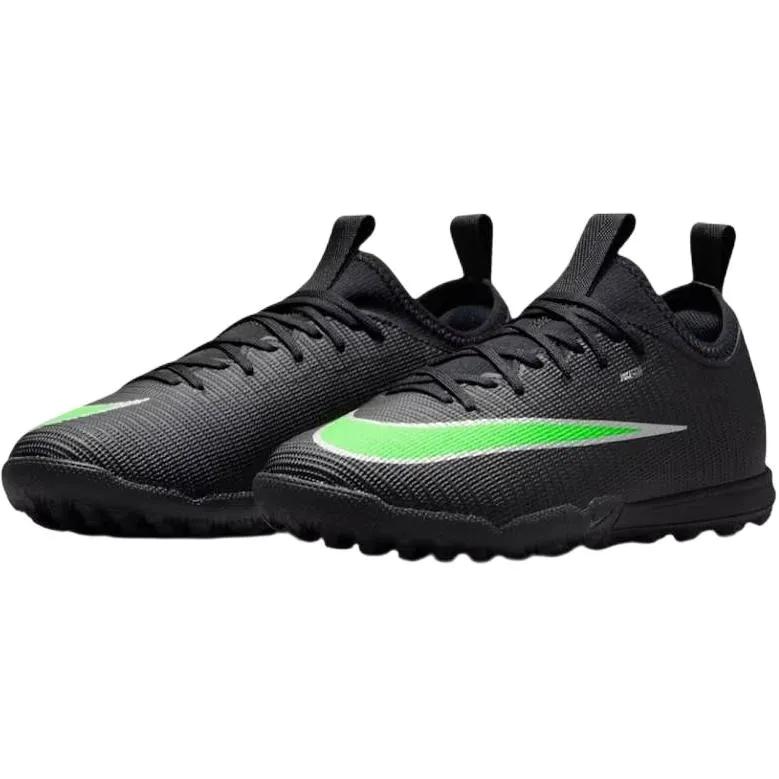 Nike Jr. Mercurial Vapor 17 Academy Turf Low Grade School 'Black Black Illusion Green' (Unisex) Black / Black / Illusion Green