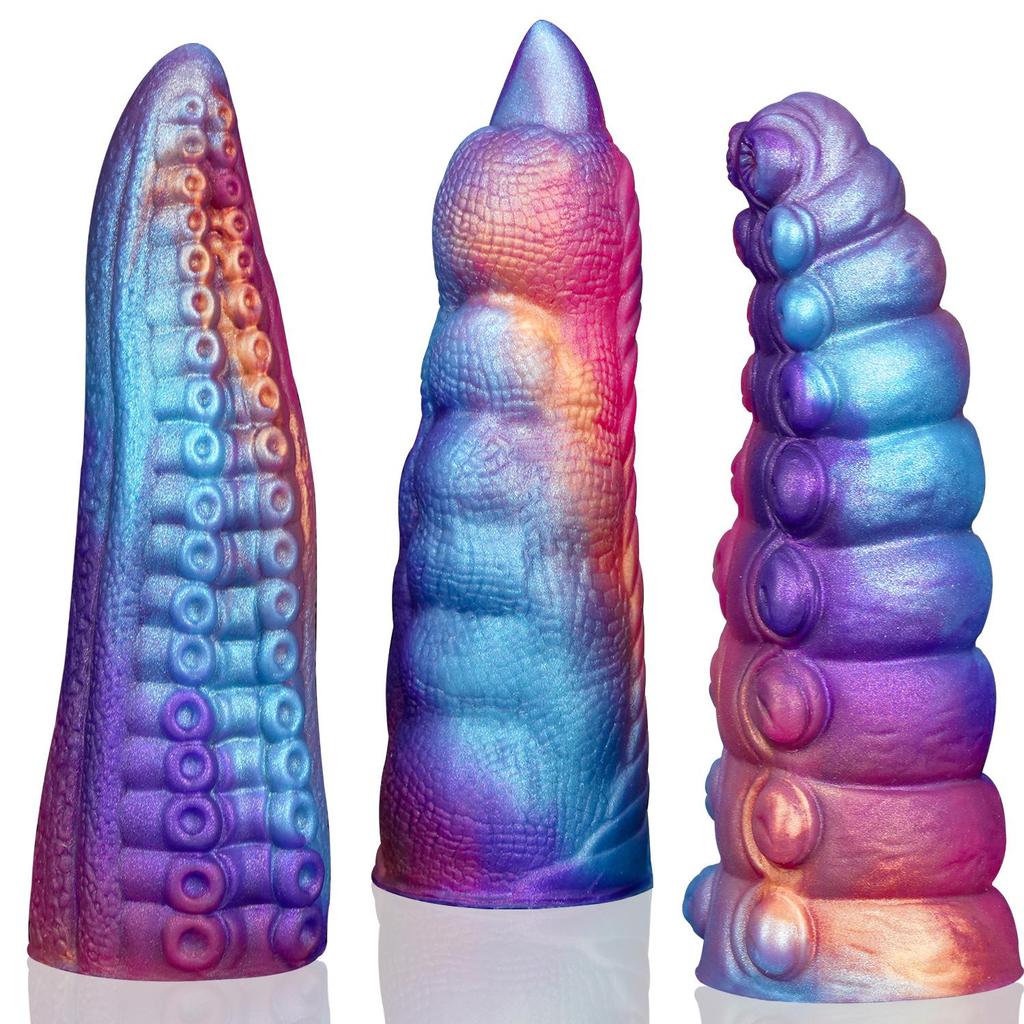 Compact Alien Shaped Remote Vibrating Dildo - Wireless Fake Penis Anal Plug for Women