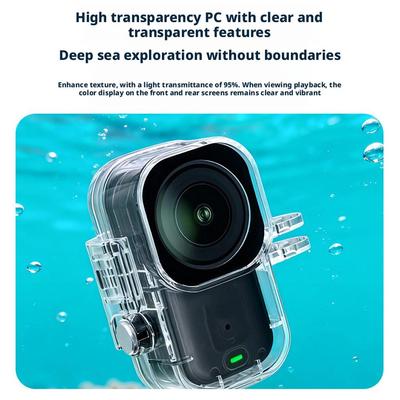 For DJI Osmo Nano Camera Transparent PC Shell 45-meter Depth Waterproof Diving Case Thumb Action Camera Accessories
