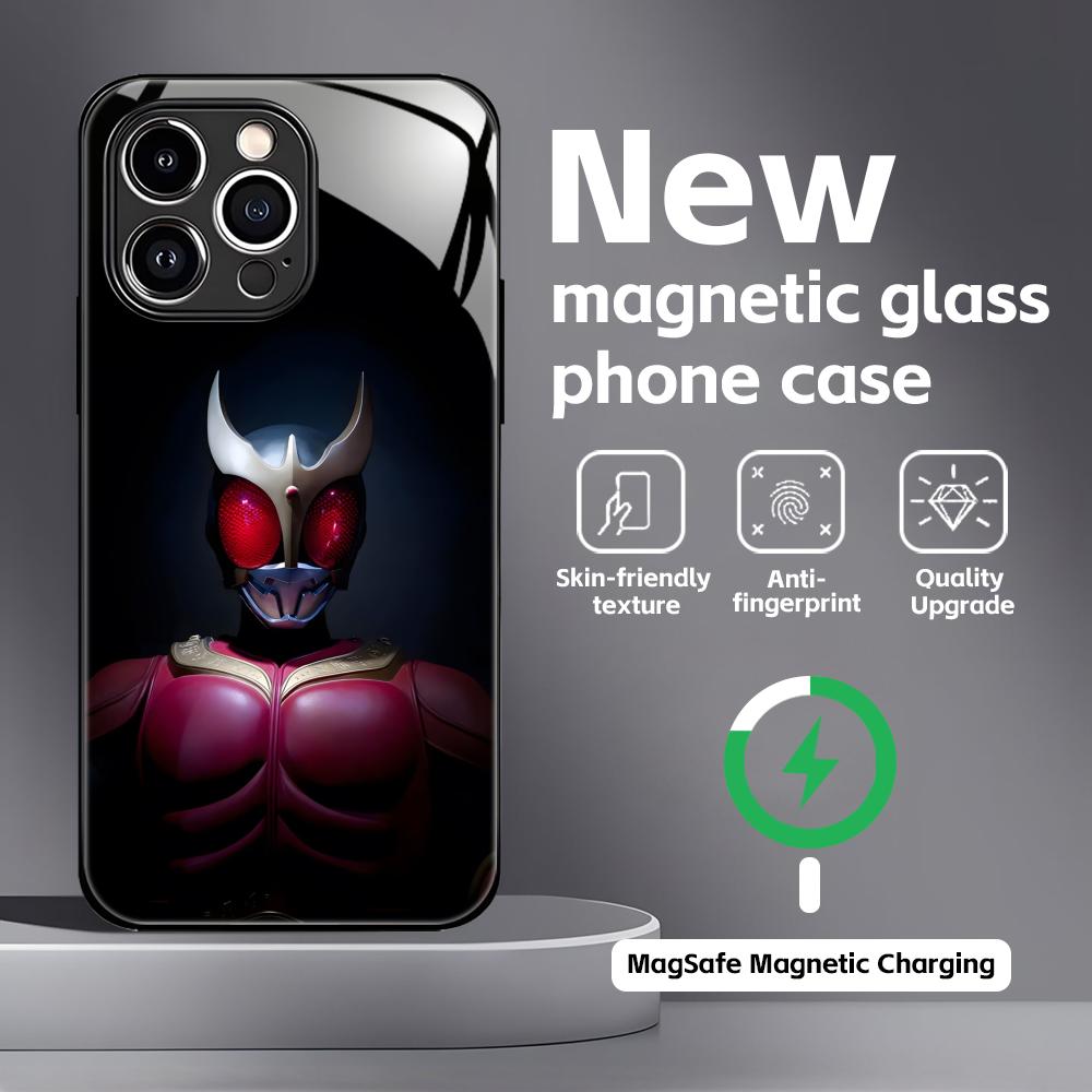 Kamen Rider  Phone Case For iPhone17 16 15 14 13 12 11 X XR XS 8 Plus Mini Pro Max Glass Magnetic Case