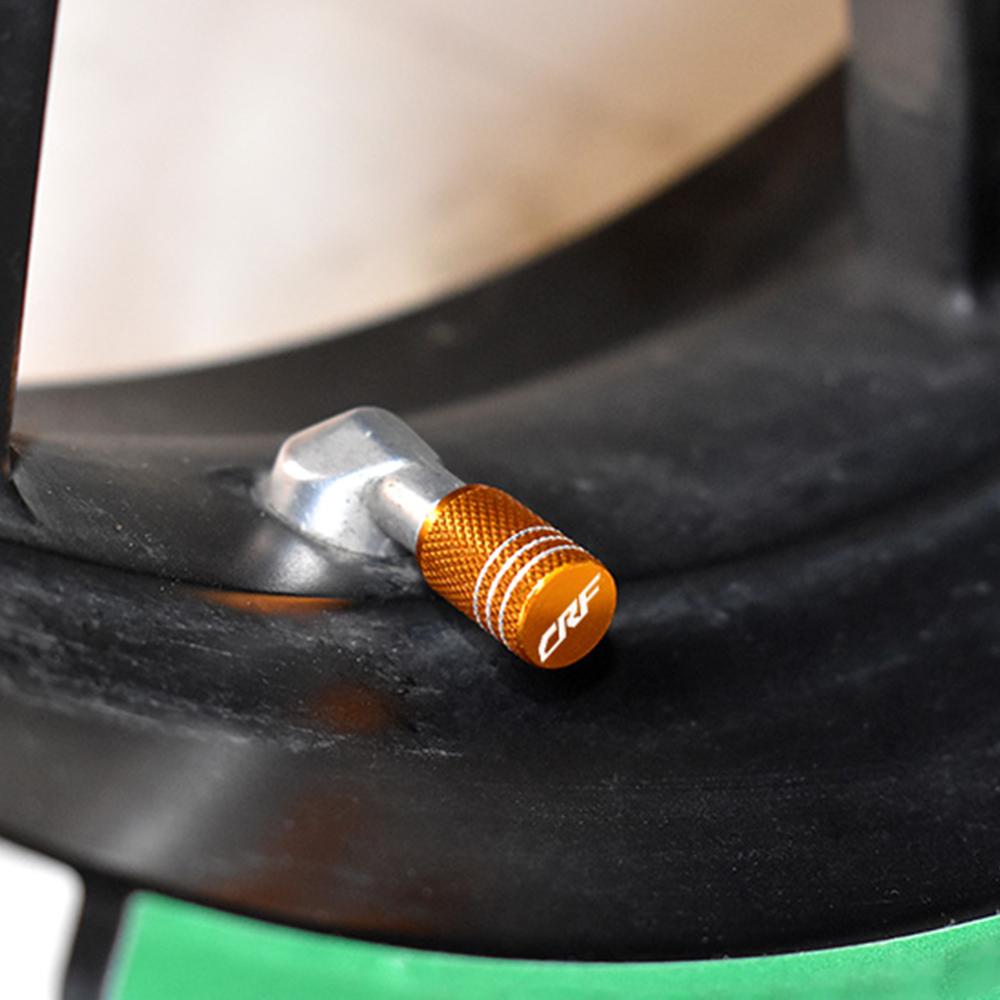 AAAKY1 CRF Motorcycle Tire Valve Air Port Stem Cover Cap Plug CNC Aluminum Accessories For Honda CRF250R CRF450R CRF450X CRF 250 450 R