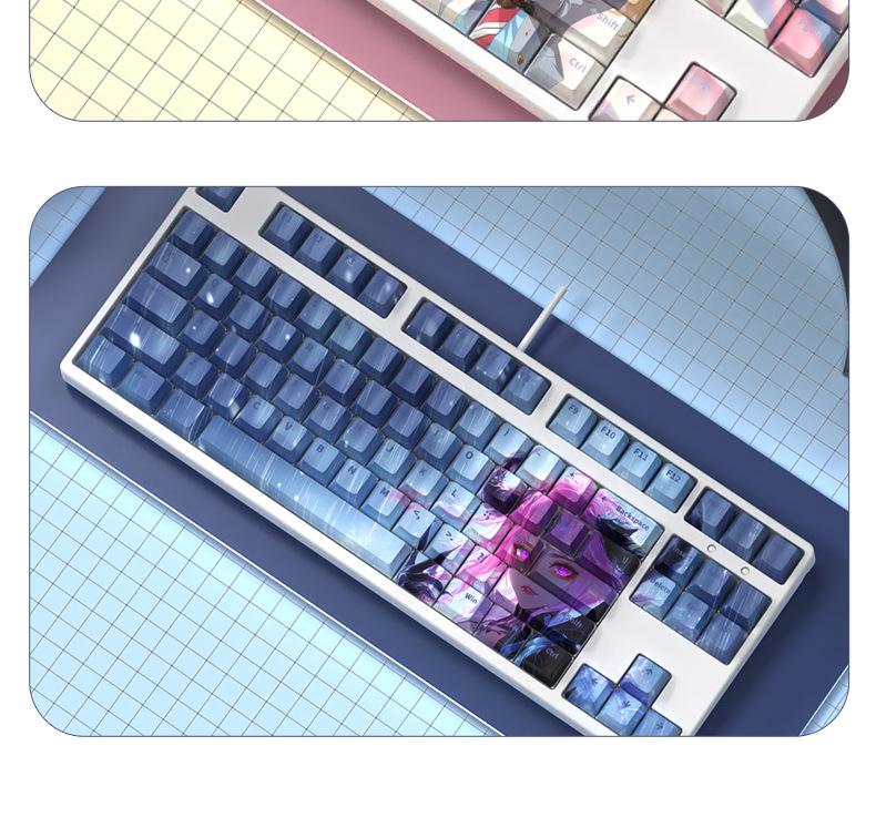 F87 Compact Wired Mechanical Keyboard - Blue Switch, High-Performance Gaming & Office Use, Custom Design for Aesthetic Appeal