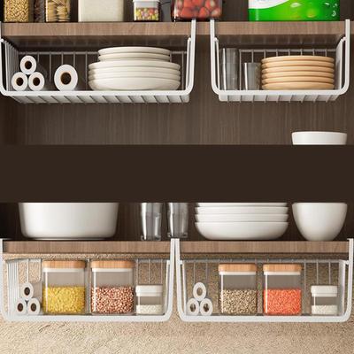 Under Shelf Storage Basket Multipurpose All Metal Under Shelf Wire Basket for Kitchen Office Pantry
