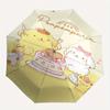 Happy Birthday Pom Pom Purin Durable Cartoon Folding Umbrella, Portable 3-Fold Compact Umbrella for Men and Women, Suitable for Travel or Daily Use.Y0