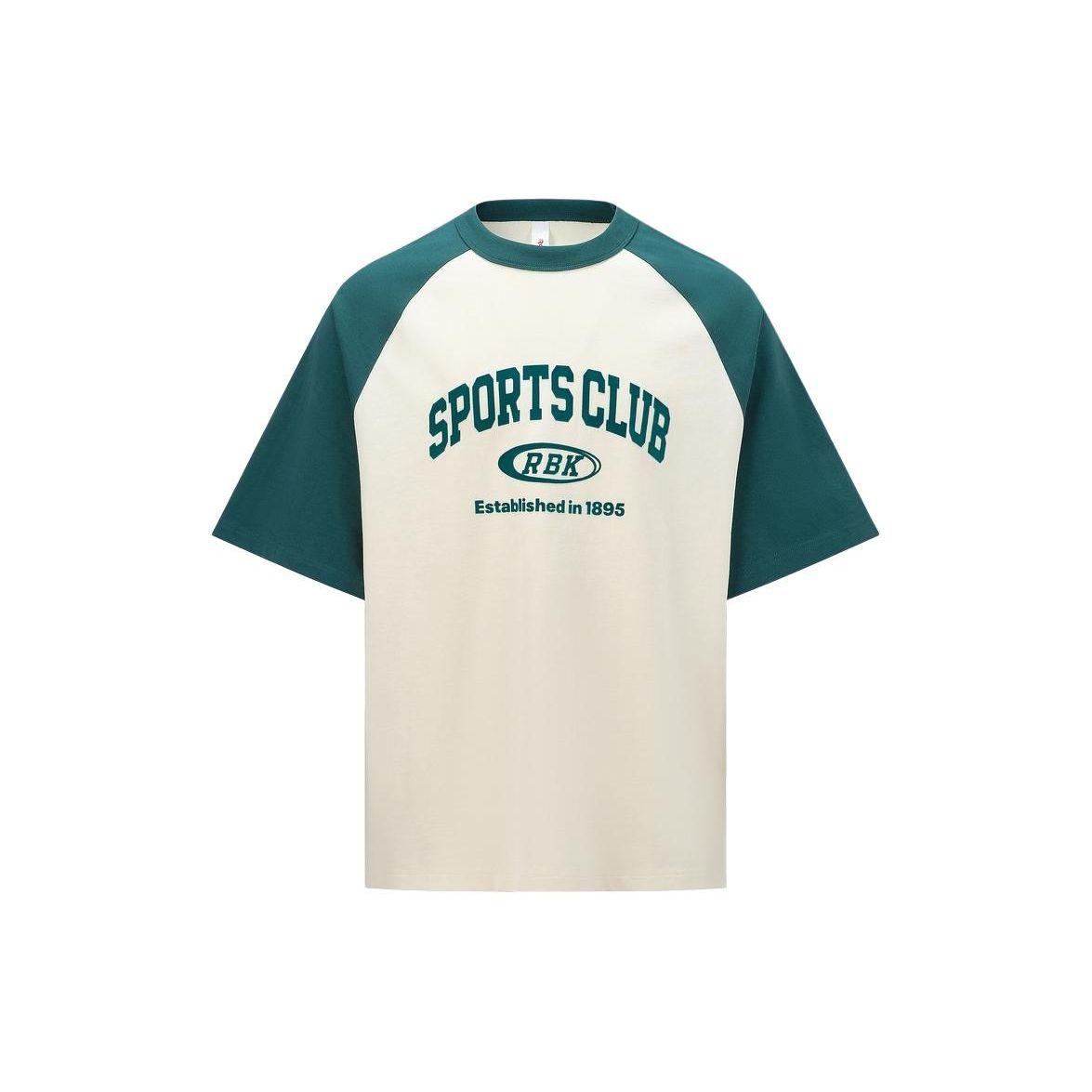 

Reebok Color Block Raglan Short Sleeve T-Shirt Unisex Tops Gem-Green 24SRC421UGL7 M