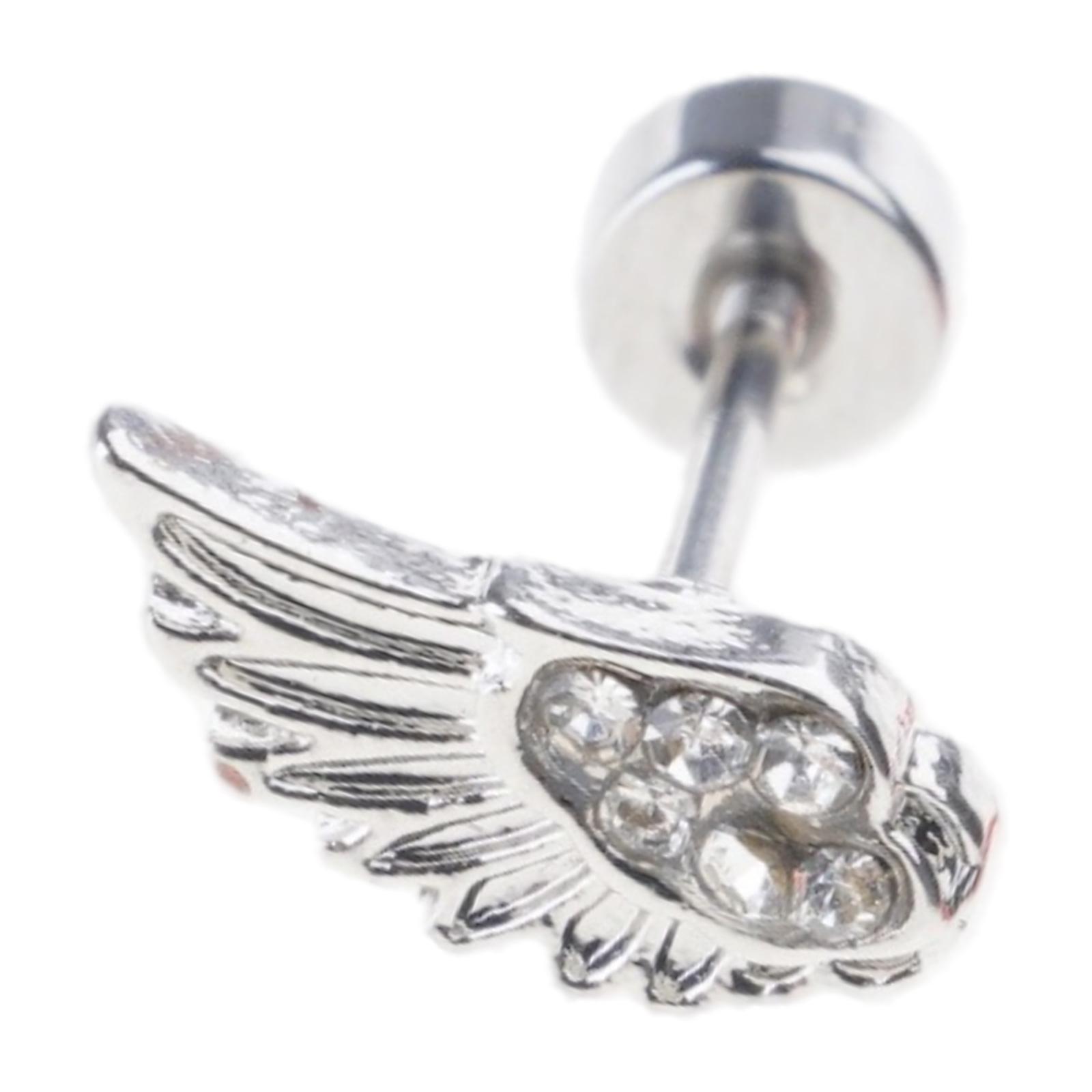 

Wing Cartilage Earrings Symbolizing Freedom Dreams Safe Alloy Materials Comfortable Fit Any Event белый