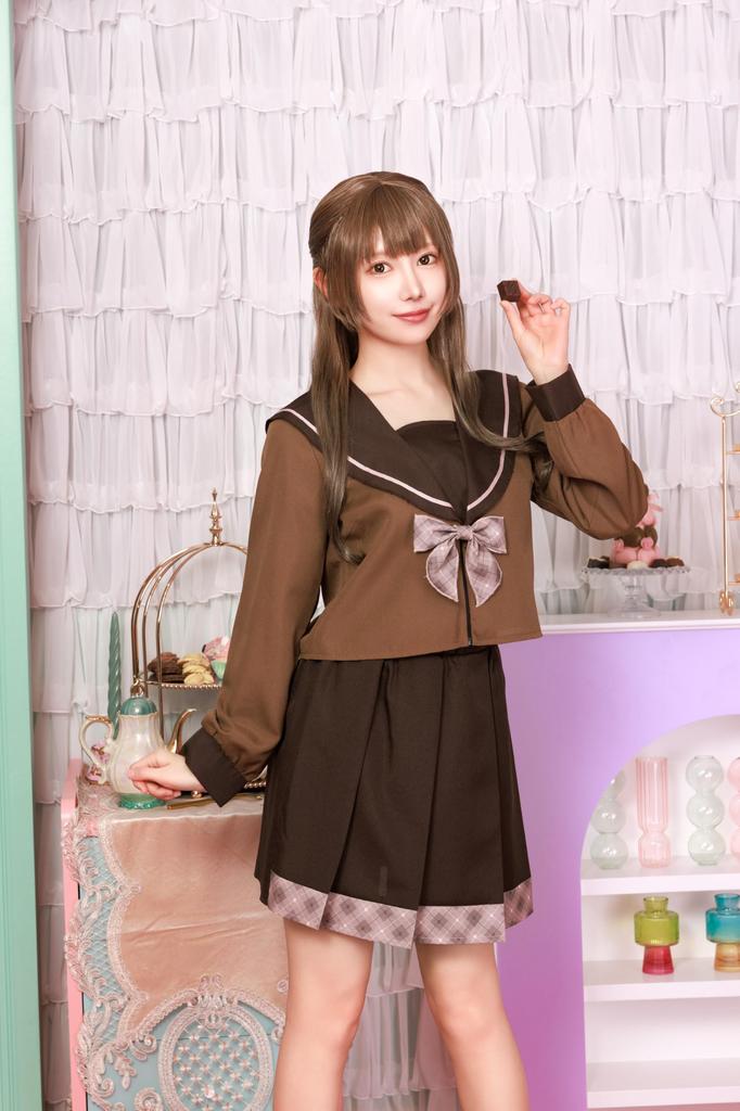 Cosplay Valentine Chocolate Sailor Brown [Clear Stone] Women's