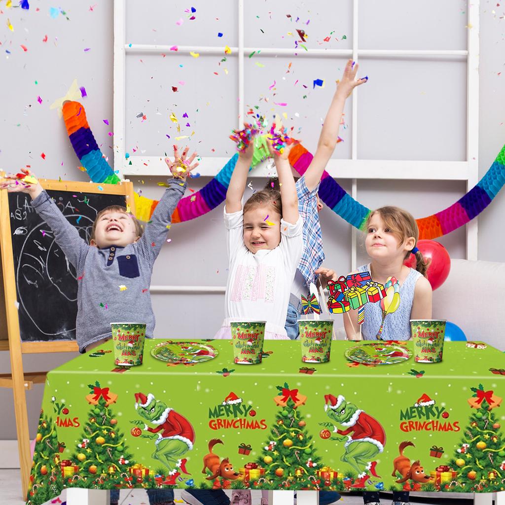 Party Paper Plate Christmas Party Decoration Set Paper Cup Tissue Birthday Christmas Party Supplies