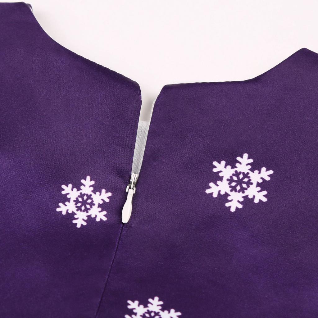 Children's Christmas Dress Cartoon Print Bow Dress Christmas Performance Sparkling Kids Birthday Dress Elegant Soft Party Dress Ball Gown for Girls
