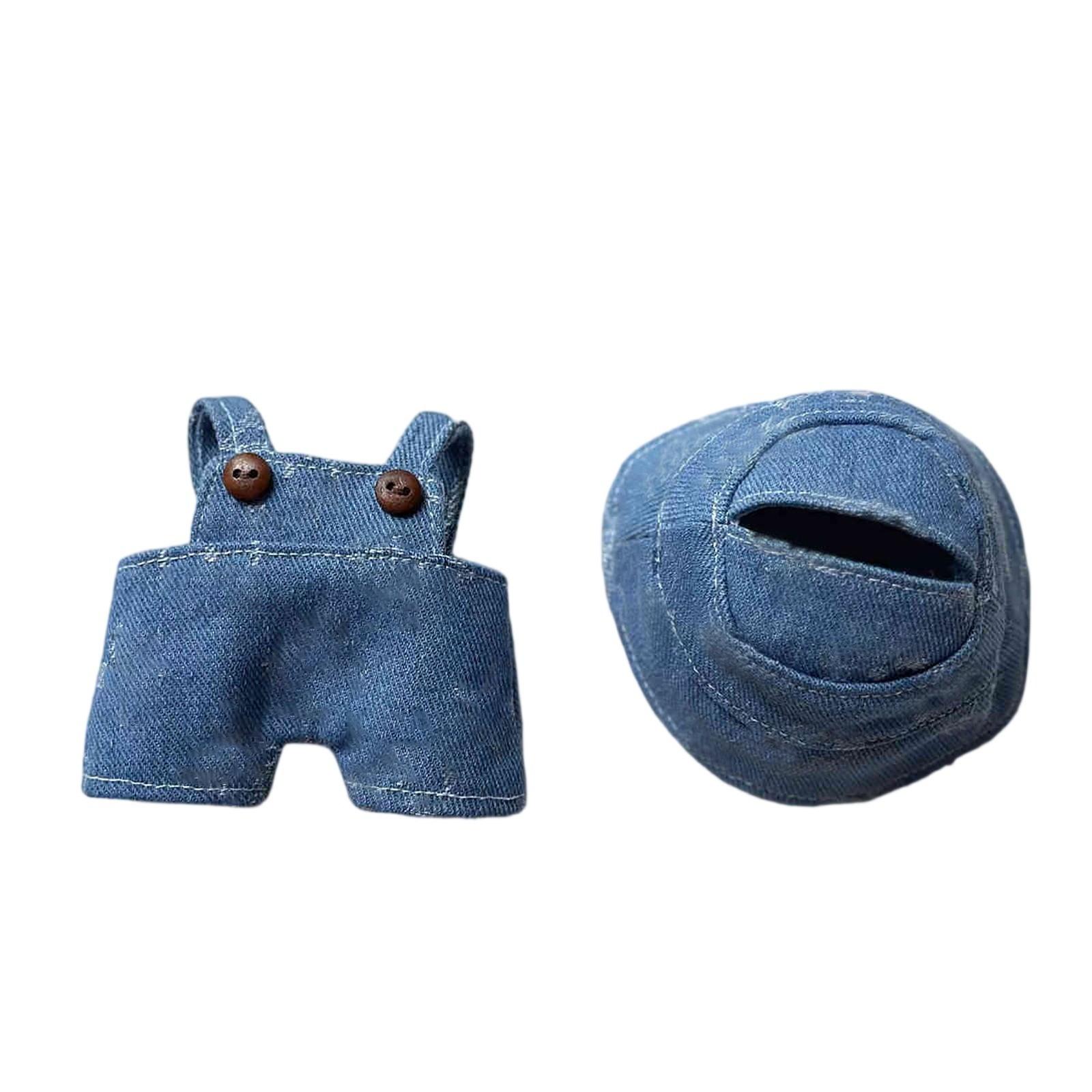 

Одяг для немовлят першого та другого покоління Лялька 17 см Сидячий Вечірній одяг Аксесуари Комбінезон One Size синій