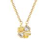 Cubic Zirconia Flower Pendant Necklace for Women 2025 New Fashion Stainless steel Jewelry Wedding Party Accessories