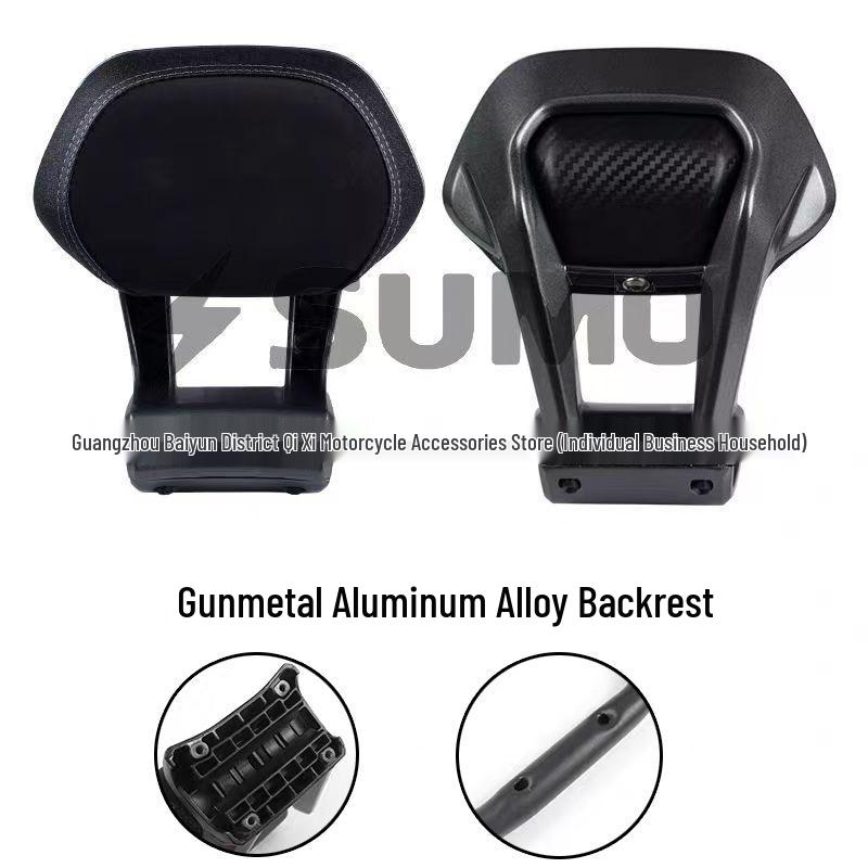 Enlarged Aluminum Backrest with Thick Cushion for Jike Core AE4/AE5I Electric Motorcycle - Easy, No-Damage Installation.