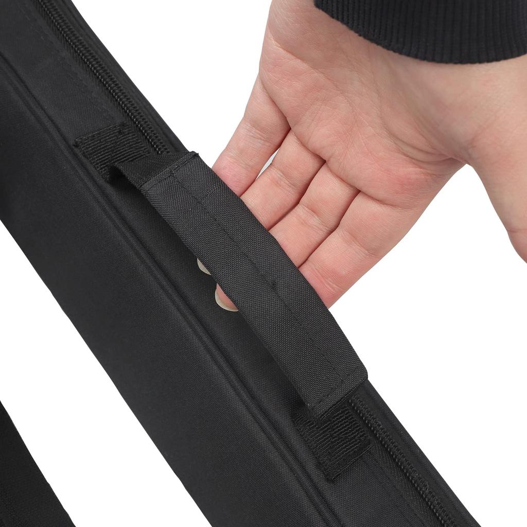 60cm Flötentasche, Weiche Tasche, Schultergurt, Hartschalenkoffer, Platz für 2 Flöten, Leicht, Wasserdicht, Stoßfest, für Blasinstrumente, Schwarz