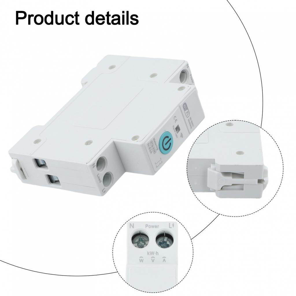 With Metering WIFI Smart Switch 1P+N 82*50*18mm Circuit Breaker
