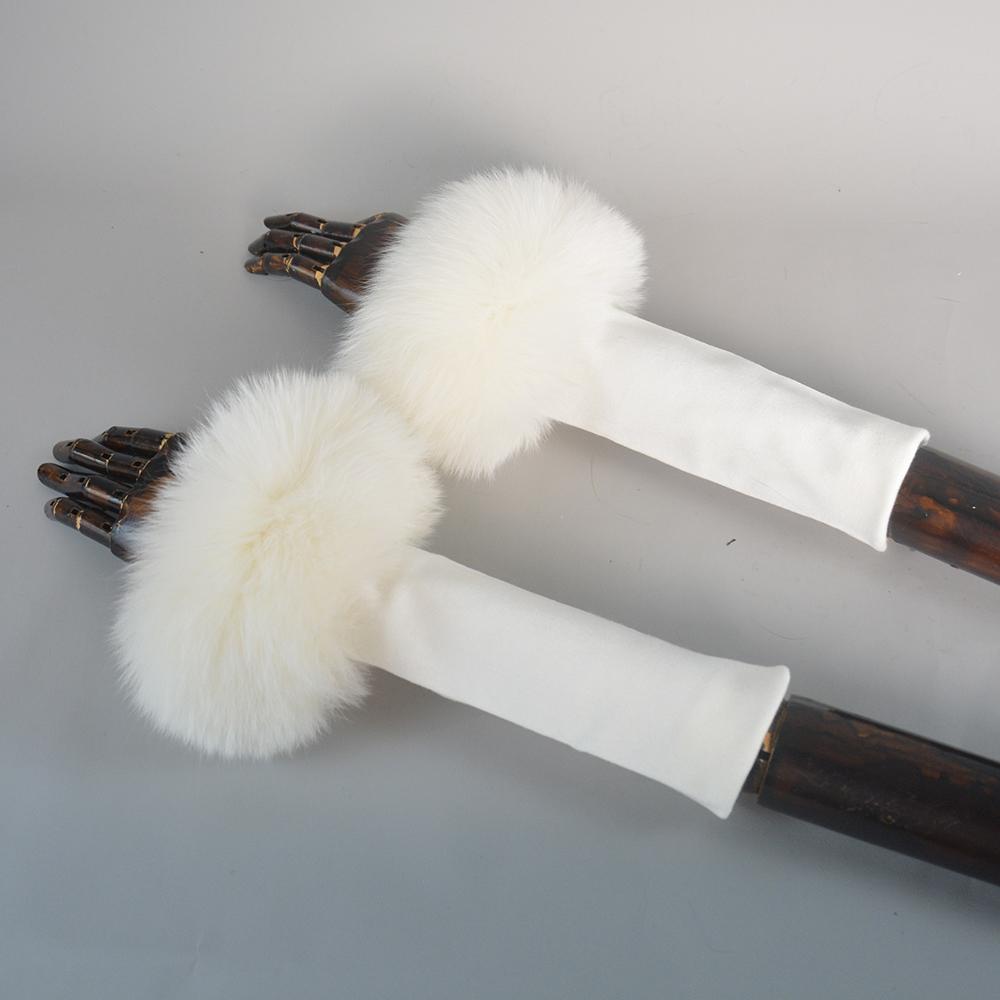 Fox Fur Cuff Arm Warmer Lady Bracelet Real Fur Wristband Glove High Quality Fox fur Cuffs Hot Sale Wrist Warmer