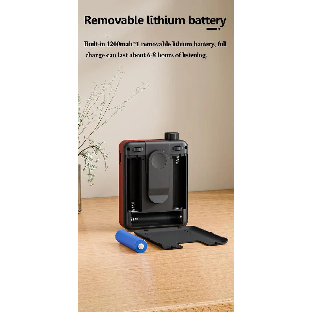 Mini Digital FM Radio HD Display 76-108mhz Radios Wireless Bluetooth 5.3 Speaker Portable Voice Amplifier with TF Card USB Slot