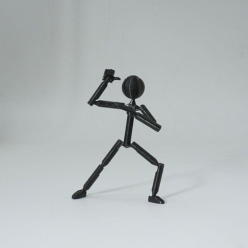 Mehrgelenkige Mehrgelenkige Strichmännchen-Spielzeug Bewegliche 3D-Druck 3D-Gedruckte Mannequin Neuheit Actionfigur Strichmännchen Zusammengebauter Roboter