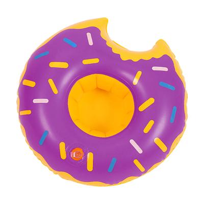 Cartoon Donuts Cup Cushion Multicolor Water Inflatable Coasters Portable Inflatable Circle Coasters Swimming Pool Party Decor