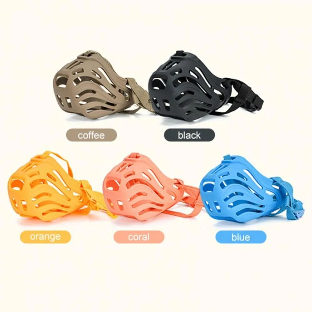 Adjustable Dog Muzzle Silicone Safety Mouth Mask Pet Supplies Pet Muzzle  Medium Large Dog