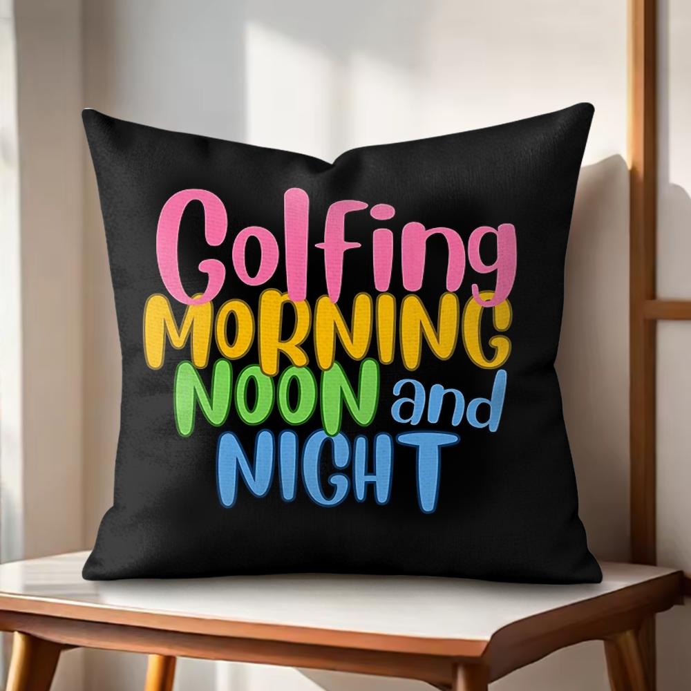 Morning Noon Cushion Cover Natural Linen Organic Fabric DoubleSided Printing Couch Pillow Covers Home Decor