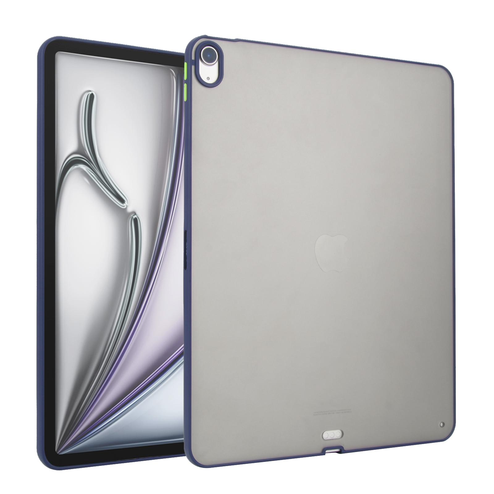 

Для iPad Эйр 13 (2024) Чехол Кожа на ощупь Матовый Акриловый ТПУ Ударопрочный Чехол для планшета Dark Blue