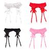 Bow Suspender Belt Adjustable Straps Garters for Stockings Elegant Lace Garter Belt  Intimate Wear