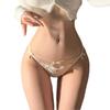 Sex Lingerie Fruit Party Exquisite Embroidery Sexy Pure Desire Mesh Cross Bow Cute Briefs