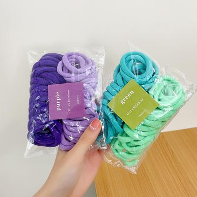 50 STÜCKE Damen Elastisches Haarband Scrunchie Pferdeschwanzhalter Kopfschmuck Bunte Gummibänder Koreanische Mädchen Haarschmuck Ornamente