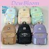 Good Morning Letter Print Student Backpack Large Capacity Nylon Breathable School Bag For Middle School Students
