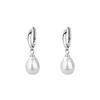 Authentic 925 Sterling Silver Water Drop Shell Pearls Stud Earrings For Women Wedding Party Temperament Jewelry