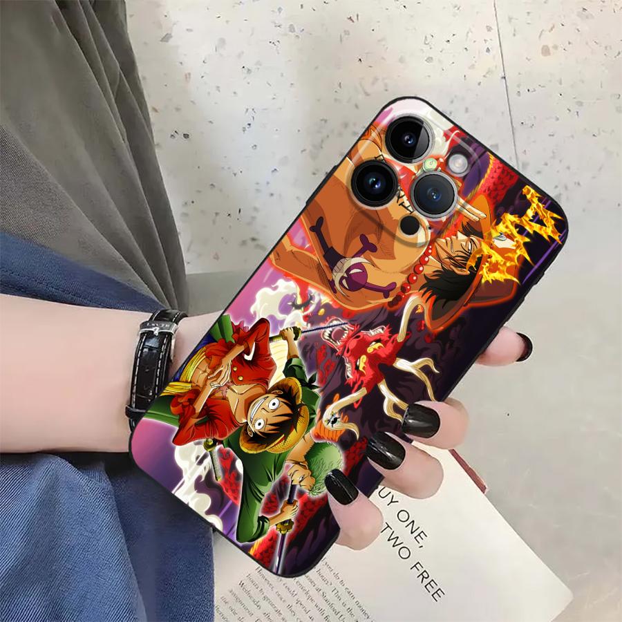 Pirate King Luffy Joba Case for iPhone XS Max 15 16 14 Plus XR 13 12 11 17 Pro Max 7 8 17Air Black Soft Phone Cover