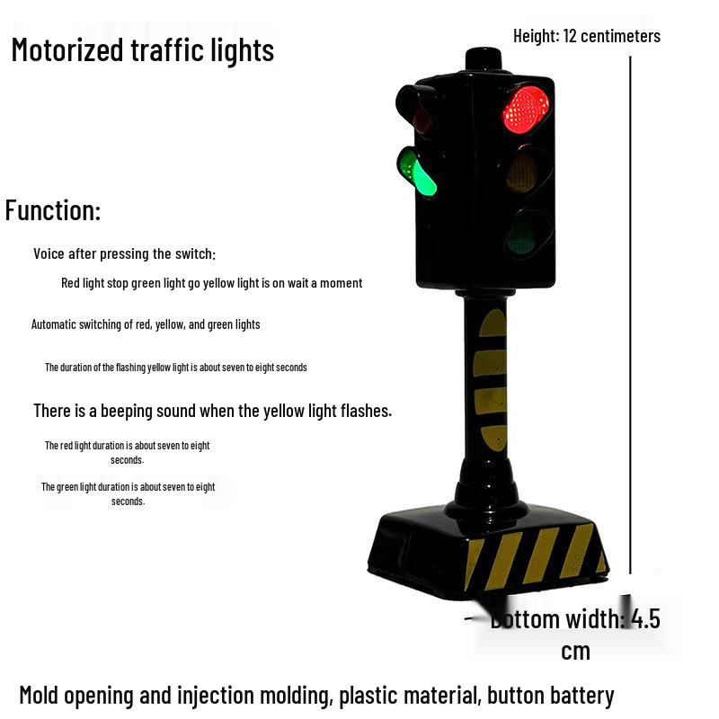 Speed Bump & Traffic Scene Model Toys: Cars, Cones, Signs, Lights, Plates