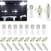 20/24pcs T10 DC 12V Led Bulb Set White Light Car Light Bulb Suitable for Reading Light/License Plate Light/Interior Light