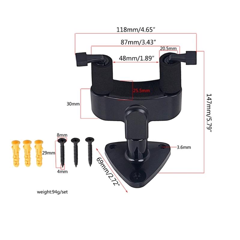 Guitar Hanger Stand Wall Mount Holder Hook for Electric Guitar Acoustic Mandolin Ukulele Guitar Bass Screws Accessories